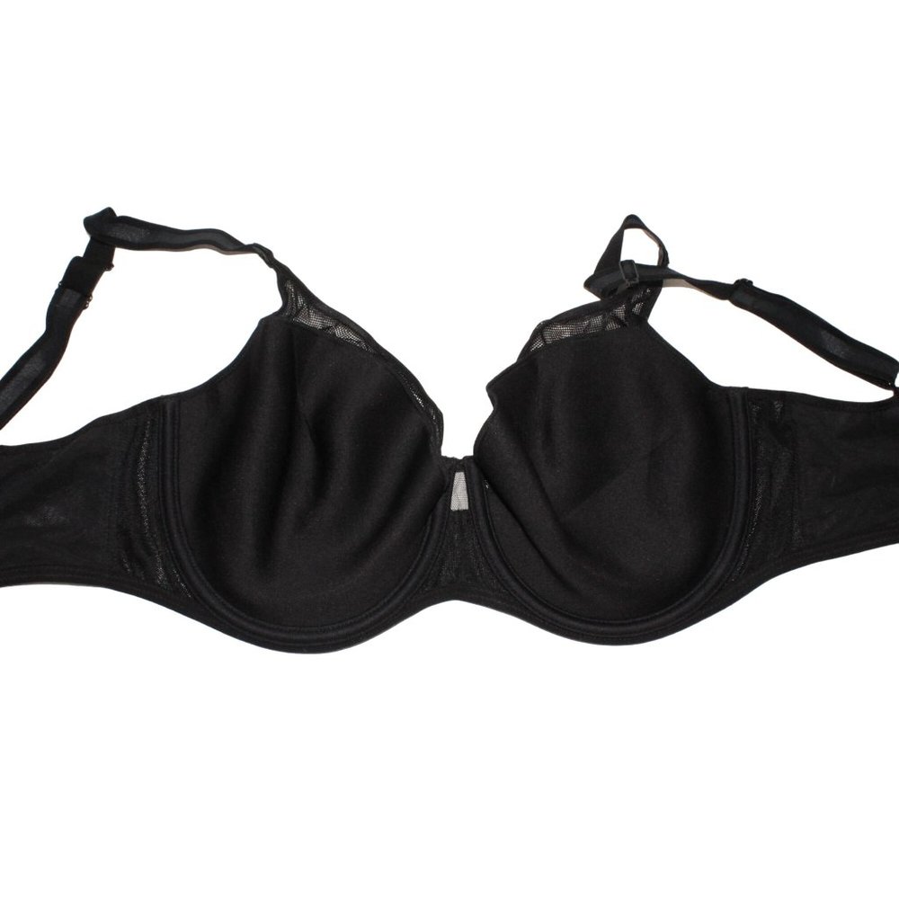 Chantelle Norah Chic Sz 36DDDD Black Underwire Mesh Light Padded Cup Bra - Picture 3 of 8